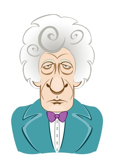 Jon Pertwee en Docteur Who - caricature - Neale Osborne